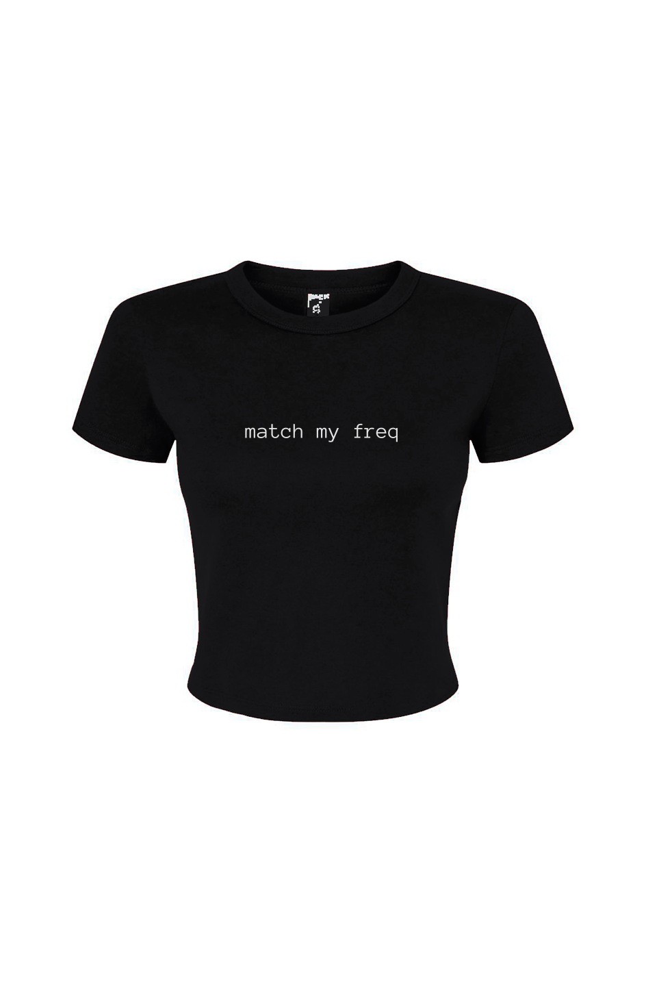 match my freq baby tee - black
